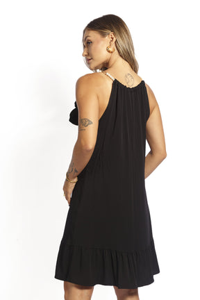 Vestido Curto Twill Alça