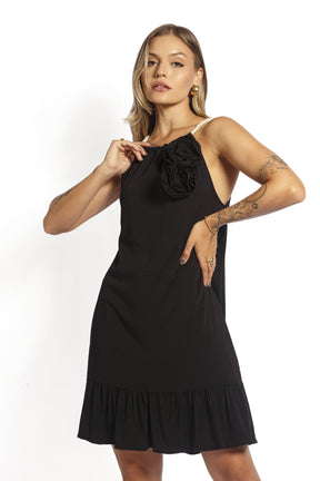 Vestido Curto Twill Alça